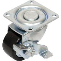 ユーエイ　プレート式　自在　低床キャスター　強化ナイロン　車輪径６５ｍｍ　ストッパー付き　Ｈタイプ　ＨＧ−Ｓ型　取付寸法７１×７１ ( HG-65GNBS ) | ORANGE TOOL TOKIWA