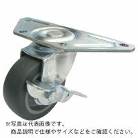 ユーエイ プレート式 自在 キャスター エラストマー 車輪径100mm ストッパー付き Sタイプ SGC-S型 取付寸法139×55×42 ( SGC-100ELS ) | ORANGE TOOL TOKIWA