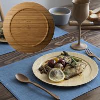 名入れ RIVERET 竹製 ディナープレート Lサイズ プレート お皿 大皿 おしゃれ 人気 木製 ギフトBOX入り 日本製 北欧 テイスト | オリジ