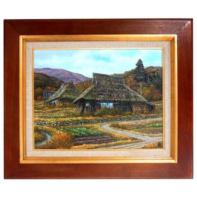 【真作】絵画　猿渡一根　油彩4号　奥信濃早春　日本の原風景　郷愁の風景　X34 gallery-uchida_y1-2501-s