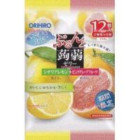 業務用菓子問屋GGxオリヒロ　２４０Ｇ ぷるんと蒟蒻ゼリーパウチシチリアレモン＋ピンクグレープフルーツ×24個【xw】【送料無料（沖縄は別途送料）】 | スーパー業務用菓子問屋ヤフー店