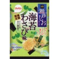 業務用菓子問屋GGxベフコ栗山米菓　１４枚 瀬戸しお海苔わさび味×24個【xw】【送料無料（沖縄は別途送料）】 | スーパー業務用菓子問屋ヤフー店