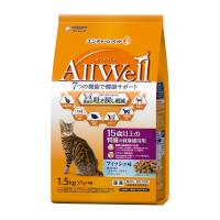 ユニ・チャーム AllWell 15歳以上の腎臓の健康維持用 フィッシュ味挽き小魚とささみフリーズドライパウダー入り 1.5kg(375g×4袋)[happiest][送料無料] | おしゃれcafe