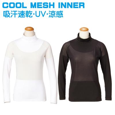 【新品・値下】サウスケープ　レディースゴルフ長袖●袖メッシュ　インナー白 231-111-01.jpg
