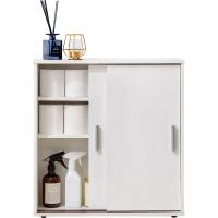 萩原(Hagihara) トイレラック 収納 スリム 洗面所収納 扉 棚板 取っ手 付き 引き戸 薄型 コンパクト 幅59×奥行19.5×高さ61 ホ | おたま屋商店