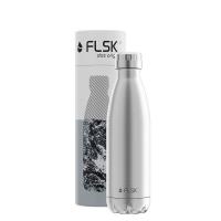 FLSK フラスク 炭酸対応 水筒 500ml 真空断熱 ドイツ ステンレスボトル 保温 保冷 炭酸OK 魔法瓶 直飲み ギフト シルバー | OTC-STORE