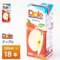 雪印メグミルク Doleアップル100% LL200ml×18個 常温保存 りんご リンゴ 林檎 紙パック ドール 果汁100％ ジュース | otodoke-store plus