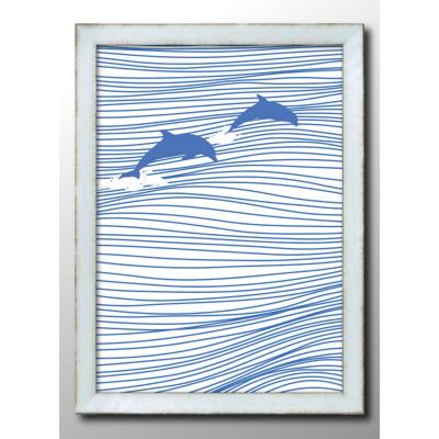 水晶絵　アートパネル　イルカ　いるか　クリスタル　絵画　アート　海　壁掛け　絵 Amazon.co.jp: 絵画 イルカ 「海の歌」額入り 絵 寝室 壁 風水 アート