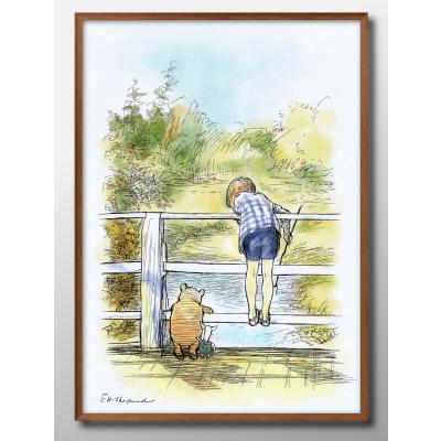 新品★くまのプーさん Winnie the Pooh イーヨ 油絵風 額縁 新品☆くまのプーさん Winnie the Pooh イーヨ 油絵風 額縁