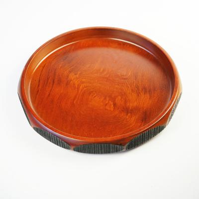 ふき漆 飾り盆40cm 木地挽き ふき漆 飾り盆40cm 木地挽き