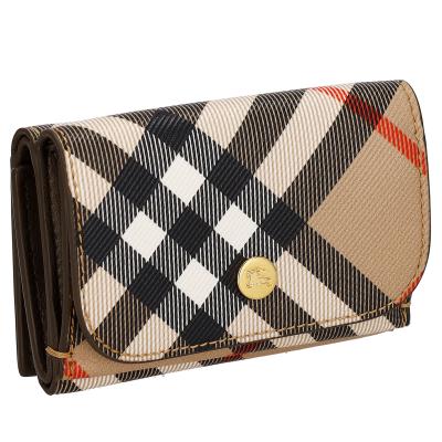 美品✨BURBERRY バーバリー PVC×レザー 三つ折り財布 マルチカラー 美品✨BURBERRY バーバリー PVC×レザー 三つ折り財布 マルチ