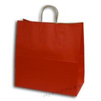 手提げ紙袋 45-1未晒赤C 丸紐 (巾450 マチ220 高さ455) 10枚 | パッケージ マルオカ