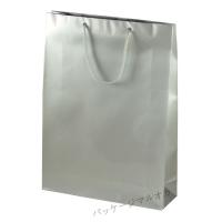 手提げ紙袋 ブライトバッグ G2 銀 33cm巾 (巾330 マチ100 高さ450) 10枚 | パッケージ マルオカ