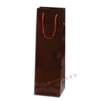 ボトルバッグ ワイン1本 エンジ ワイン用紙袋 (縦110 横100 高さ365) 10枚 | パッケージ マルオカ