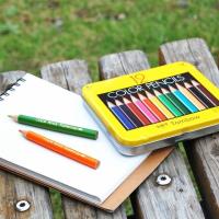 【12色セット】CB-NQ12C トンボ 色鉛筆 （12色） NQシリーズ 丸軸　缶入り 子供 お絵かき 鉛筆　12色セット | パッケージ・マルシェ