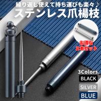 爪楊枝 つまようじ 2本セット 携帯 ステンレス 水洗い 可能 ピック ケース 持ち運び アウトドア キャンプ コンパクト エチケット 清潔 旅行 出張 2-STEYOUJI