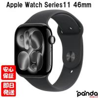 【あすつく、土日、祝日発送】新品未開封品【Nランク】Apple Watch Series 11 GPSモデル 46mm MEUW4J/A ブラックスポーツバンド S/M A3333 4549995622942 | panda mobile