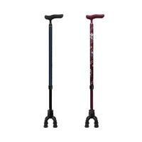 四点杖 ステッキ 高齢者 四点可動式オン・オフさん 77MC 島製作所 │ 介護用品 杖 4点杖 多点杖 介護杖 介護 ステッキ カーボン製 軽量 軽い 高齢者 お年寄り | 介護BOX　パンドラ