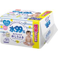 おしりふき お尻拭き 水99%おしりふき（水99%あかちゃんのおしりふき） 80枚×12パック E00873 レック │ ウエットティッシュ 清拭 排泄ケア 介護 高齢者 ベビー | 介護BOX　パンドラ