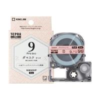 （まとめ）キングジム テプラ PROテープカートリッジ マットラベル 模様 9mm ダマスク(ピンク)/黒文字 SBM9P 1個(×5セット |b04 | panfam