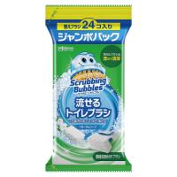 ジョンソン スクラビングバブル　流せるトイレブラシ　取替えブラシ　２４個 015456 | 文具屋さん