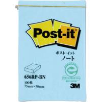 付箋 スリーエム ジャパン ポスト・イット再生紙ノート　７５×５０ｍｍ　１００枚　ブルー 656RP-BN | 文具屋さん