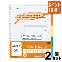 ■２点セット☆ポイント10倍■テージー カラーインデックス　ＰＰ　多穴　Ａ４　３０穴　５山 IN-3405 | 文具屋さん