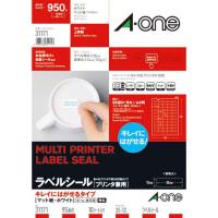 エーワン プリンタ兼用ラベルシール　キレイにはがせるタイプ９５面角丸　１０枚 31171 | 文具屋さん