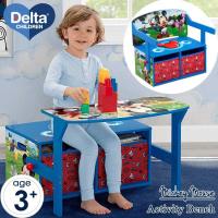 ディズニー ミッキーマウス 収納付き ベンチ テーブルに早変わり 机 収納 おもちゃ箱 ボックス BOXテーブル 子ども家具 Delta | paranino