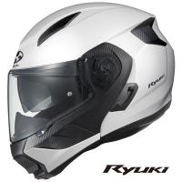 【6月10日出荷】OGKカブト システムヘルメット RYUKI(リュウキ)  ホワイトメタリック  XL(61-62cm)  OGK4966094595944 | パーツボックス2号店