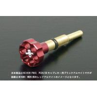 武川  KEIHIN PD22, PE24/28キャブレター用 アルミ削り出しスロットルアジャストスクリュー/ブラック SP03-03-0010 | パーツボックス2号店