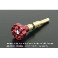 【5月14日出荷】武川  KEIHIN PD22, PE24/28キャブレター用 アルミ削り出しスロットルアジャストスクリュー/レッド SP03-03-0012 | パーツボックスシステムジャパン