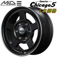 MID Garcia Chicago5 ホイール1本 セミグロスブラック/ヴァーレイ+フランジポリッシュ 6.0J-15inch 5H/PCD139.7 inset-5 | パーツデポ2号店