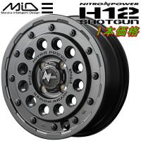 MID NITRO POWER H12 SHOTGUN ホイール1本 バレルブラック 5.0J-15inch 4H/PCD100 inset+45 | パーツデポ2号店