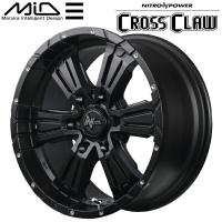 MID NITRO POWER CROSS CLAW ホイール1本 セミグロスブラック/ピアスドリルド 8.0J-17インチ 6穴/PCD139.7 インセット+20 | パーツデポ4号店