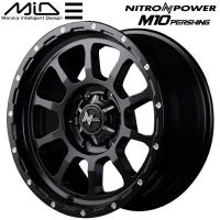 MID NITRO POWER M10 PERSHING ホイール4本 セミグロスブラック/マシニング 8.0J-17インチ 6穴/PCD139.7 インセット+20 | パーツデポ4号店