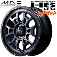 MID NITRO POWER H6 SLUG ホイール4本 ブラッククリア/ピアスドリルド 6.5J-17インチ 4穴/PCD100 インセット+45 | パーツデポ1号店