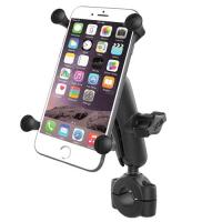 RAM MOUNTS Xグリップ&amp;バーマウントベース ファブレット用 標準アーム テザー付 RAM-B-408-75-1-UN10U バイク 電子機器マウント・オプション | パーツダイレクト店