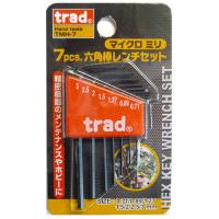 TRAD(トラッド) ハンドツール 六角棒レンチ 7PCマイクロヘクスレンチセット TMH-7 | パーツダイレクト店