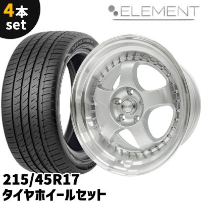 タイヤホイール 4本セット ELEMENT M1228 215/45R17 17インチ 9J+20 5H