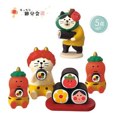 コンコンブル　セット Amazon.co.jp: デコレ(Decole) 置物 旅立ち桃太郎セット 13×5×H4