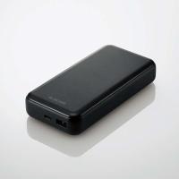即納 エレコム モバイルバッテリー 2口 ( USBA Type-C ) 20000mAh PD おまかせ充電 20W出力 ブラック | パソ電通信 Yahoo!店