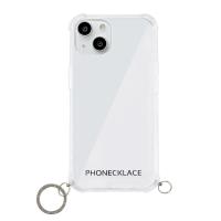 PHONECKLACE  ストラップ用リング付きクリアケースfor iPhone 13 シルバーチャーム | PayPay公式ストア