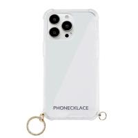 PHONECKLACE  ストラップ用リング付きクリアケースfor iPhone 13 Pro ゴールドチャーム | PayPay公式ストア