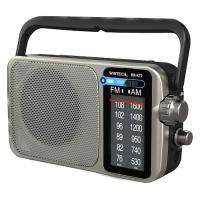 WINTECH ホームラジオ AM FMラジオ ACコード式 電池式 2WAY電源 HR-K72 シルバー | PCあきんど