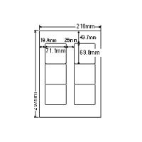 ナナクリエイト CL24 レーザプリンタ用ラベル(6面)普通紙タイプ | PC&家電CaravanYU Yahoo!店