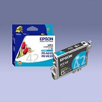 EPSON ICC42 メーカー純正 インクカートリッジ シアン | PC&家電CaravanYU Yahoo!店
