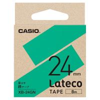 CASIO XB-24GN Lateco用テープ 24mm 緑/ 黒文字 | PC&家電CaravanYU Yahoo!店