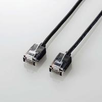 ELECOM LD-GPASS/BK10 LANケーブル/ CAT6A/ スーパースリム/ 10m/ ブラック | PC&家電CaravanYU Yahoo!店