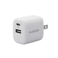 ELECOM MPA-ACCP30WH AC充電器/ USB充電器/ USB Power Delivery準拠/ 30W/ USB-C1ポート/ USB-A1ポート/ スイングプラ… | PC&家電CaravanYU Yahoo!店